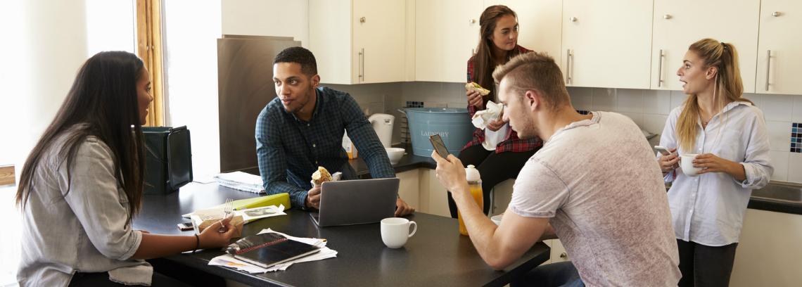 Students in Kitchen